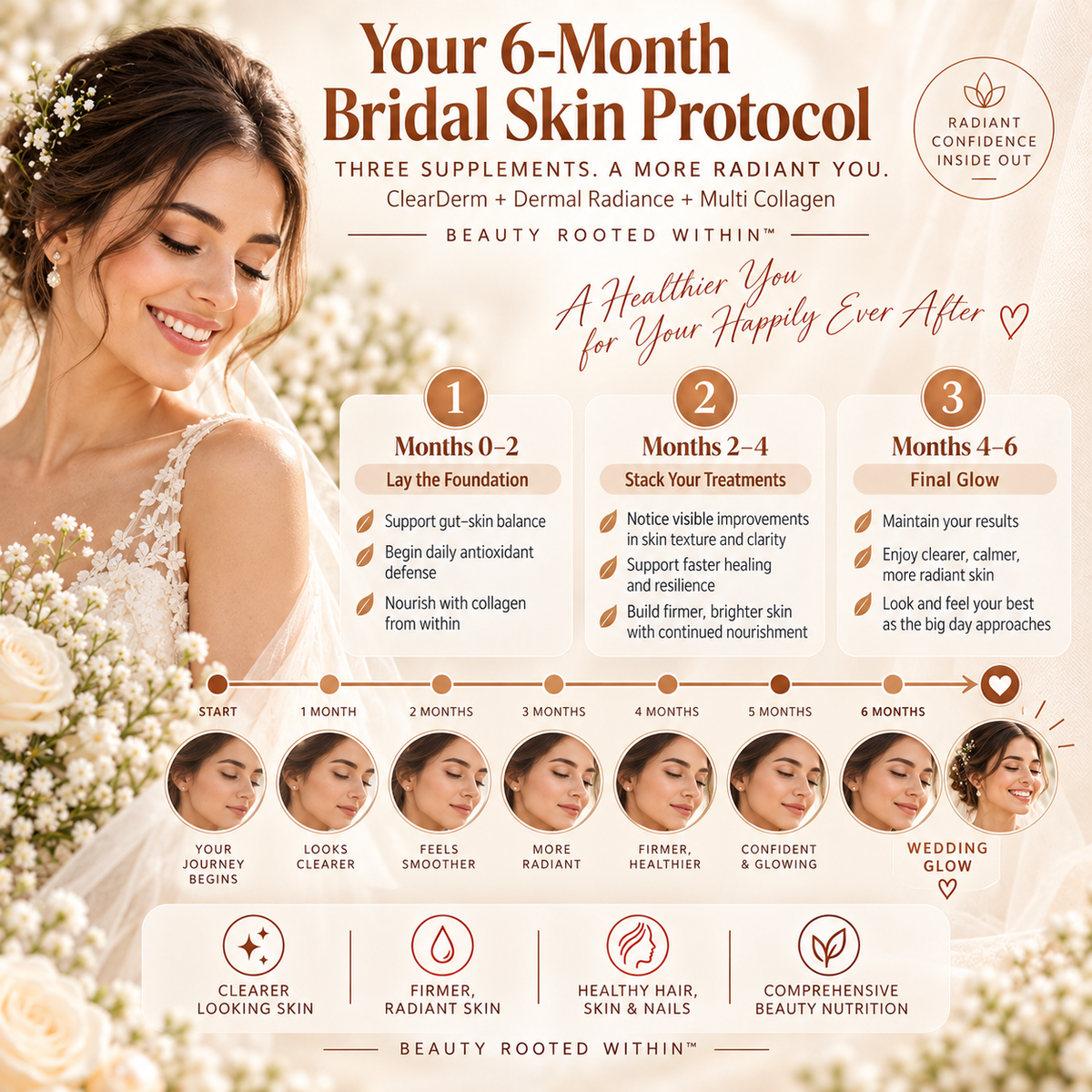 Bridal Glow Trio — 30-Day Beauty Supplement Bundle