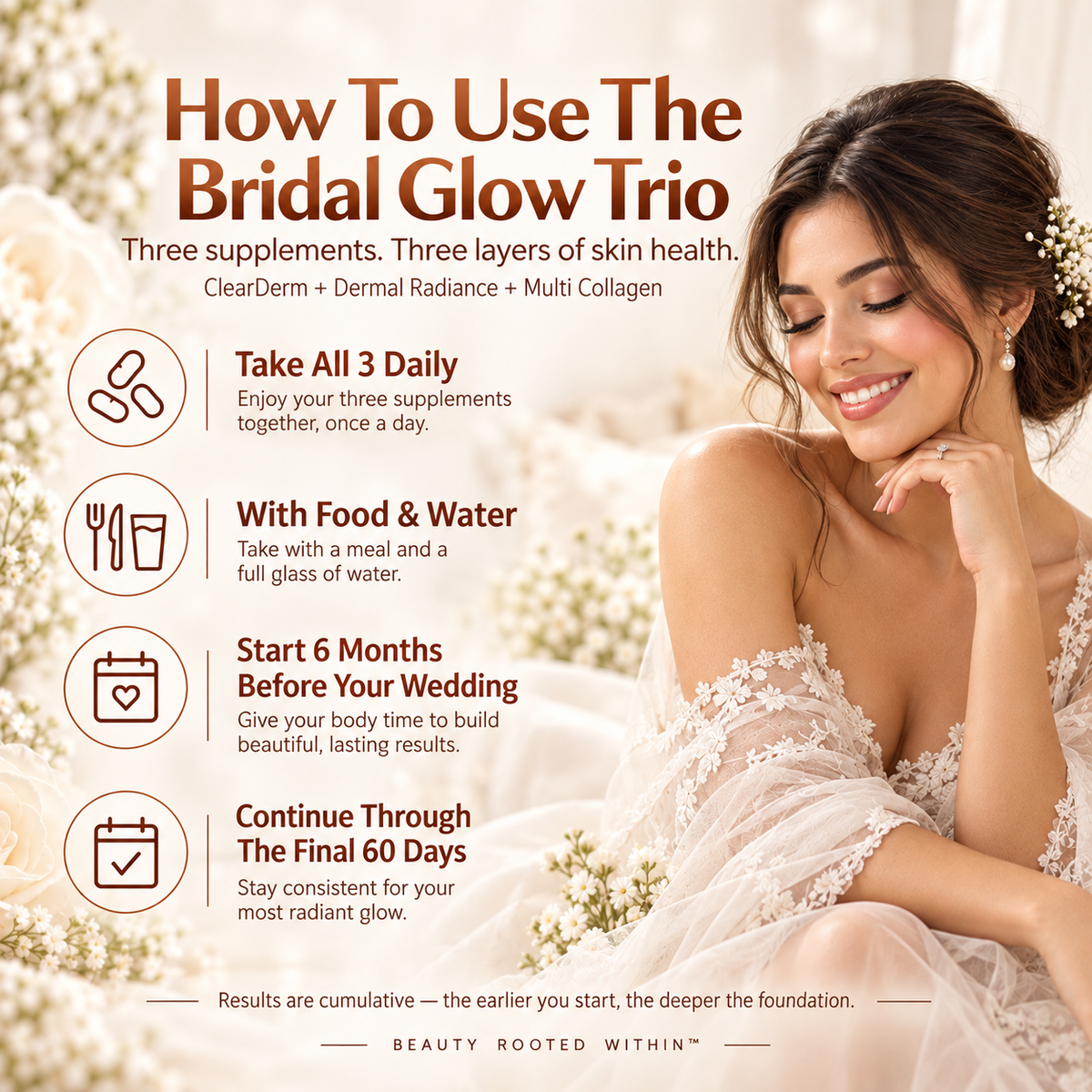 Bridal Glow Trio — 30-Day Beauty Supplement Bundle