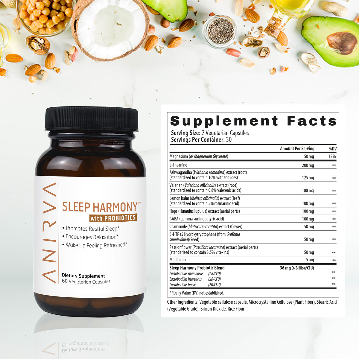 Anirva Sleep Harmony Supplements facts