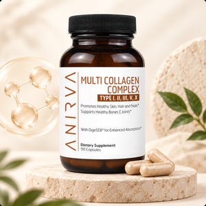 Anirva Multi Collagen Complex Types I II III V and X collagen supplement bottle